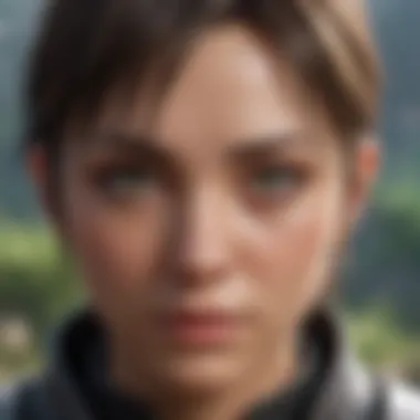 Character close-up highlighting emotional depth and development.