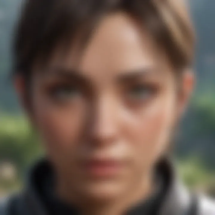 Character close-up highlighting emotional depth and development.