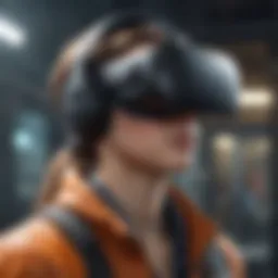 Cutting-edge technology and virtual reality headset