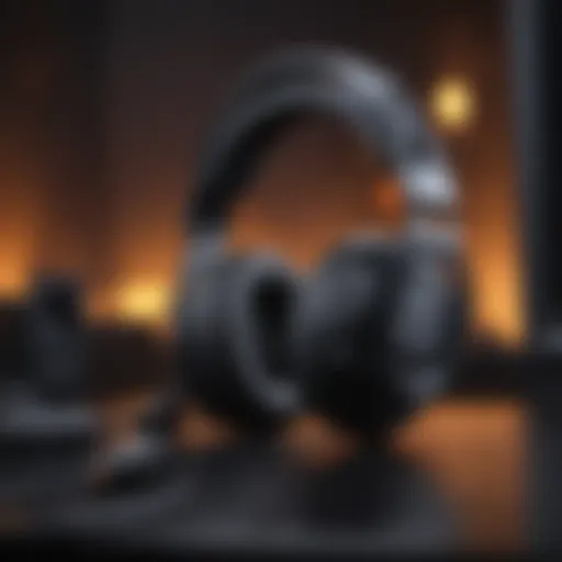 Affordable gaming headset on a gaming setup