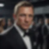 Daniel Craig as James Bond in a dramatic action scene