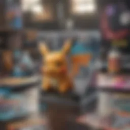 A detailed close-up of rare Pokémon trading cards showcasing their unique designs and holographic features.