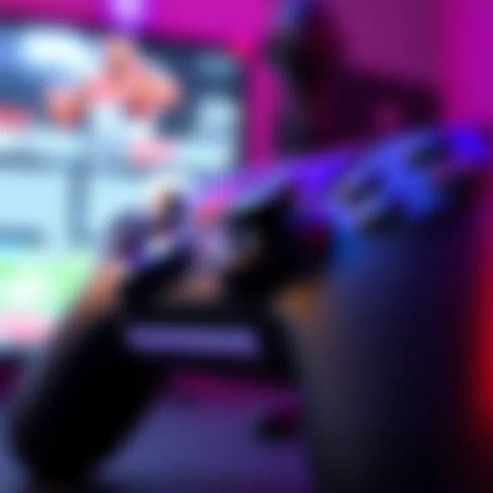 A close-up of a game controller showcasing the latest gaming technology.