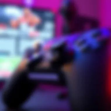 The Future of Gaming: State-of-the-Art Technology A close-up of a game controller showcasing the latest gaming technology.