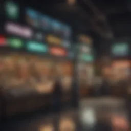 An illustration of a digital marketplace showcasing various advertisements for free Robux