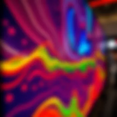 Close-up of an OLED monitor showcasing vibrant colors