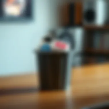 Trash Bin for Removed Applications Diagram highlighting trash bin with uninstalled applications