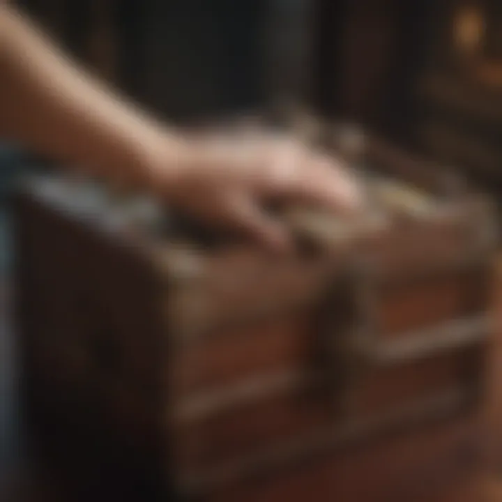 Illustration of a player unlocking a chest with MTGO promo codes inside