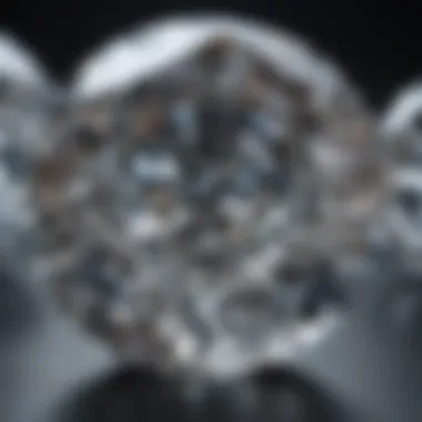 A close-up of a diamond gem showcasing intricate facets and brilliance