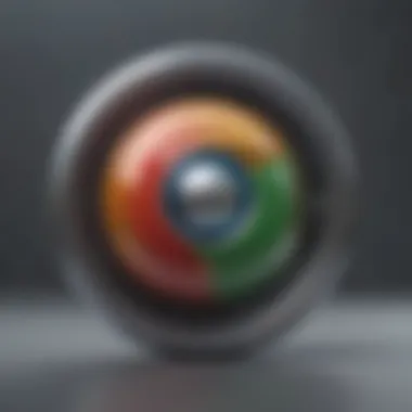 Illustration of iPhone with Chrome browser icon