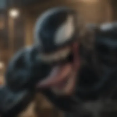 Visual effects from Venom highlighting the film’s distinctive aesthetic.