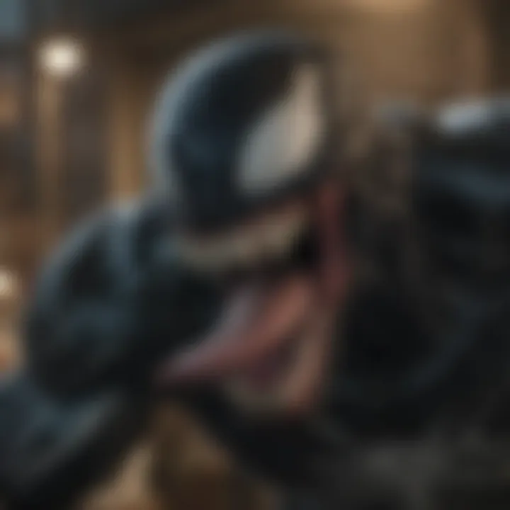 Visual effects from Venom highlighting the film’s distinctive aesthetic.