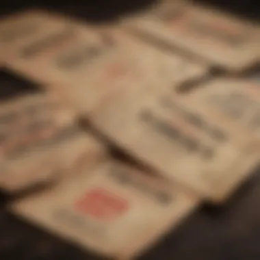 Vintage cinema tickets