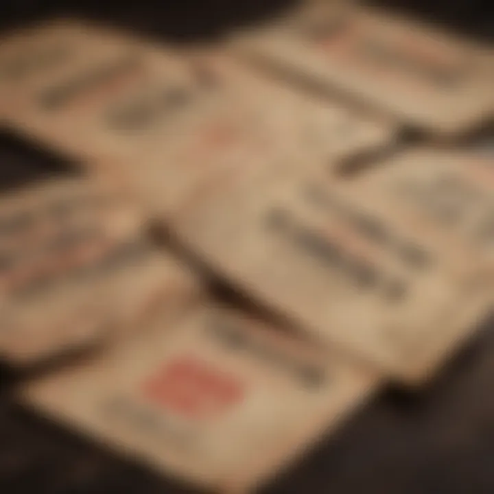 Vintage cinema tickets