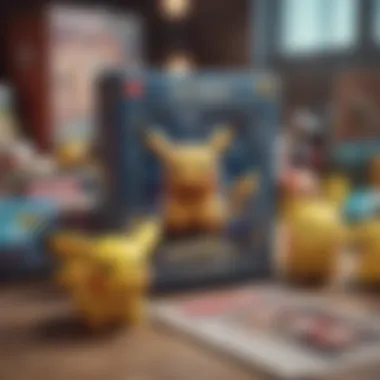 Close-up of a vintage Pokemon pack showcasing its unique artwork