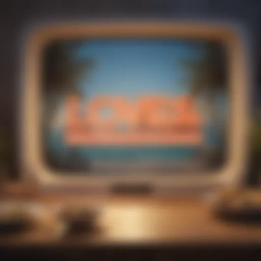 TV screen showing Love Island logo