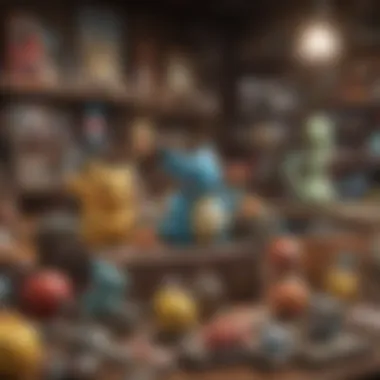 An assortment of vintage Pokémon toys and items that collectors seek.