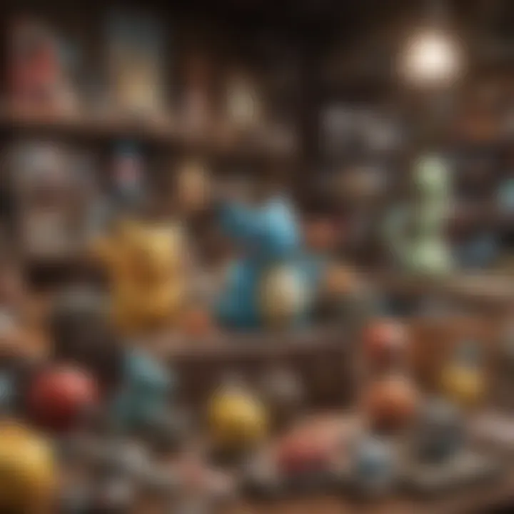 An assortment of vintage Pokémon toys and items that collectors seek.